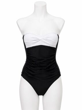Elegant Black and White Women's Swimsuit